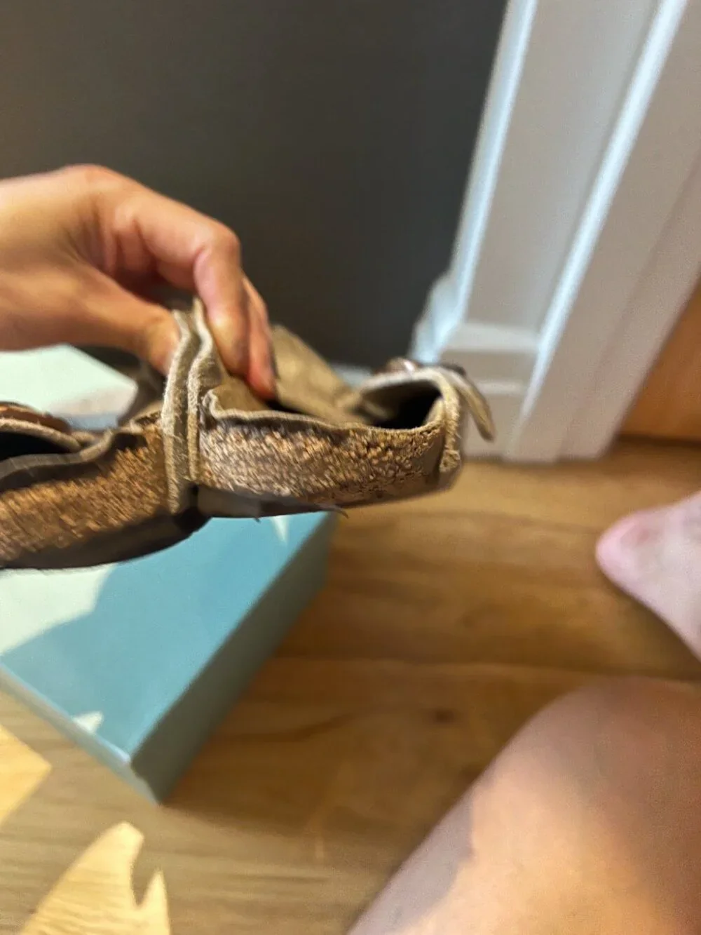Birkenstock Bostons Taupe Mens Size 40 - Used